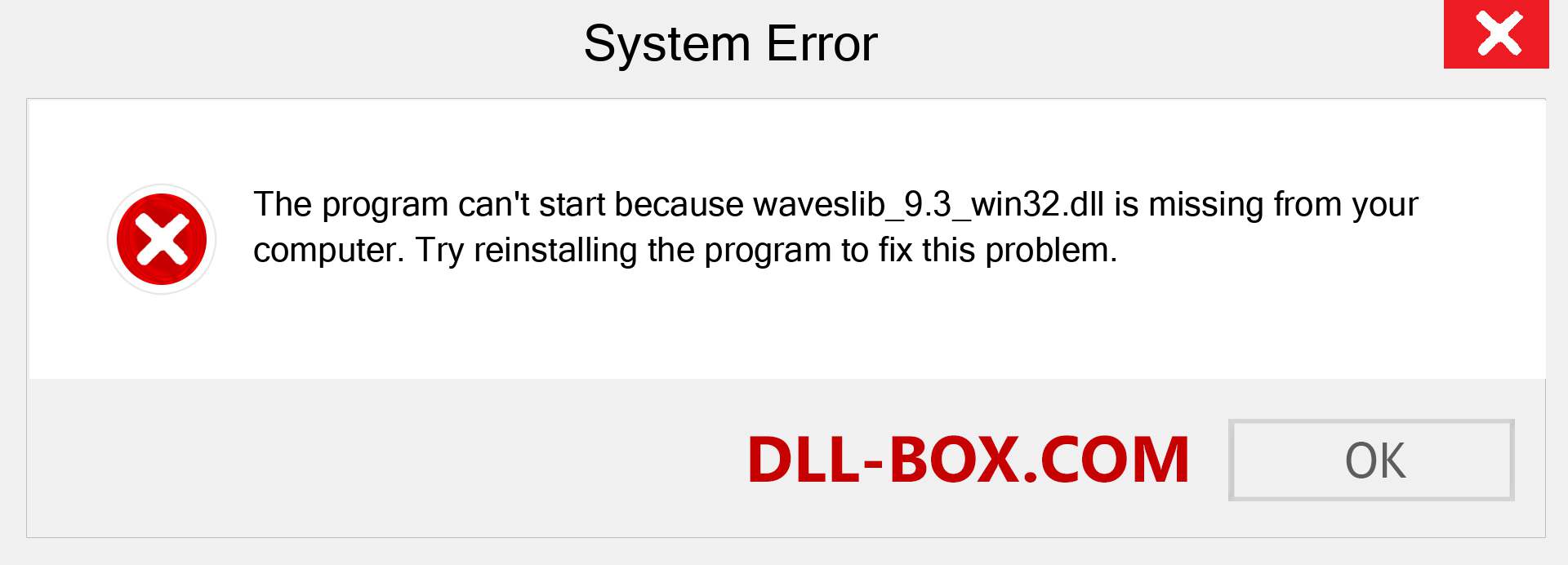  waveslib_9.3_win32.dll file is missing?. Download for Windows 7, 8, 10 - Fix  waveslib_9.3_win32 dll Missing Error on Windows, photos, images